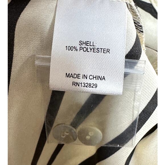 L'Academia Striped Kamile Asymmetrical Side Knot Satin Mini Dress Size Medium - Picture 12 of 12